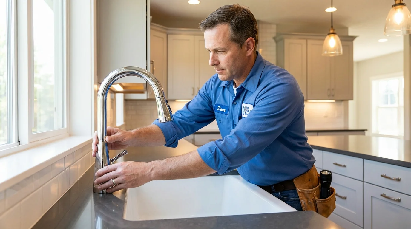 Kitchen faucet installation by Johns Plumbing LLC in The Villages